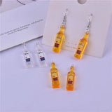 10pcs 3D Alcohol Bottle Resin Charms Earring Keychain DIY Jewelry