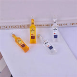 10pcs 3D Alcohol Bottle Resin Charms Earring Keychain DIY Jewelry