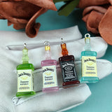 10pcs 3D Bottle Charms for DIY Earrings Keychains Phone Cases
