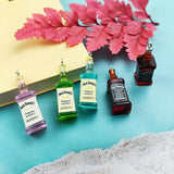 10pcs 3D Bottle Charms for DIY Earrings Keychains Phone Cases