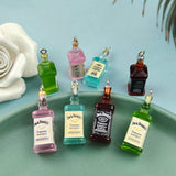 10pcs 3D Bottle Charms for DIY Earrings Keychains Phone Cases