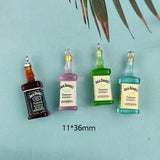 10pcs 3D Bottle Charms for DIY Earrings Keychains Phone Cases