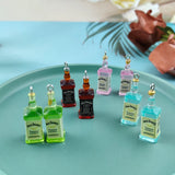10pcs 3D Bottle Charms for DIY Earrings Keychains Phone Cases