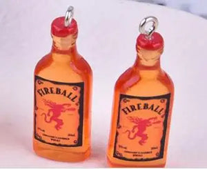 10pcs 3D Beer Bottle Resin Charms for Jewelry Making