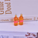 10pcs 3D Beer Bottle Resin Charms for Jewelry Making