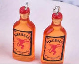 10pcs 3D Beer Bottle Resin Charms for Jewelry Making