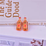 10pcs 3D Beer Bottle Resin Charms for Jewelry Making