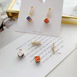 10pcs 3D Dice Enamel Charms Metal Pendant Earring DIY Jewelry Making Golden 7mm