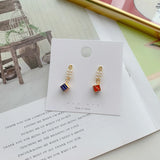 10pcs 3D Dice Enamel Charms Metal Pendant Earring DIY Jewelry Making Golden 7mm