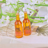 10pcs 3D Shark Beer Bottle Resin Charms for Jewelry Making