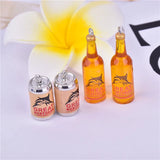 10pcs 3D Shark Beer Bottle Resin Charms for Jewelry Making