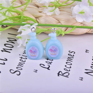 10pcs 3D Shower Gel Resin Dollhouse Charms DIY Jewelry Making