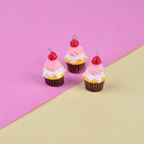 10pcs 3D Stawberry Cake Resin Charms Keychain Necklace Pendant DIY
