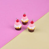 10pcs 3D Stawberry Cake Resin Charms Keychain Necklace Pendant DIY