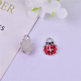 10pcs 3D Style Ladybug Metal Enamel Charms for DIY Jewelry 12*9mm
