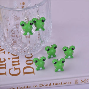 10pcs 3D Frog Resin Charms Pendant for DIY Jewelry Making