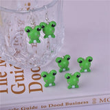 10pcs 3D Frog Resin Charms Pendant for DIY Jewelry Making