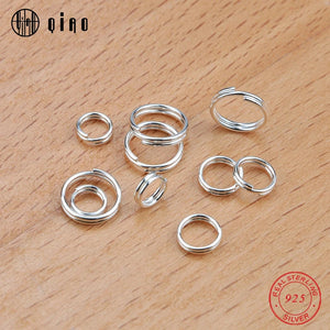10pcs 925 Silver Double Open Jump Rings Split Rings for Jewelry Making