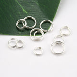 10pcs 925 Silver Double Open Jump Rings Split Rings for Jewelry Making