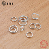 10pcs 925 Silver Double Open Jump Rings Split Rings for Jewelry Making