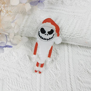 10pcs Acrylic Santa Claus Earring Charms DIY Christmas Halloween Keychain