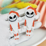 10pcs Acrylic Santa Claus Earring Charms DIY Christmas Halloween Keychain