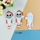 10pcs Acrylic Santa Claus Earring Charms DIY Christmas Halloween Keychain