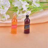 10pcs Beer Bottle Resin Charms for Earring Keychain Making