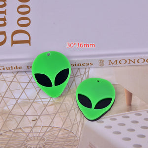 10pcs Alien Arcylic Charms Earring Bracelet DIY Jewelry Making
