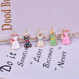 10pcs Beauty Skirt Enamel Metal Charms for DIY Jewelry Making