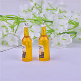 10pcs Beer Bottle Earring Charms for Keychain Necklace Phone Charm