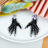 10pcs/pack Punk Witches Skull Cat Bat Charms For Jewelry Making