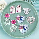10pcs/pack Milk Acrylic Charms Gothic Pendant DIY Keychain Dangel