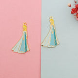 10pcs Cartoon Girls Princess Enamel Charms Metal Pendants Earring DIY