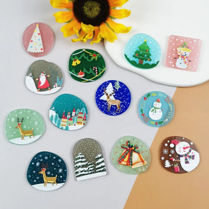 10pcs Christmas Tree Deer Charms for DIY Earring Making