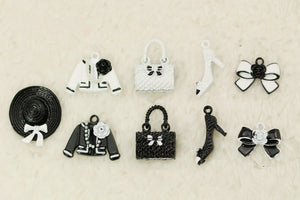 10pcs Enamel Charms Metal Pendant Earring DIY Jewelry