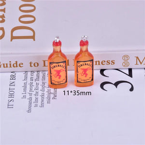 10pcs Coconut Tree Alcohol Charms Earring Keychain DIY
