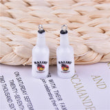 10pcs Coconut Tree Alcohol Charms for DIY Keychain Phone Case