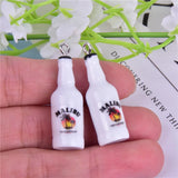 10pcs Coconut Tree Alcohol Charms for DIY Keychain Phone Case