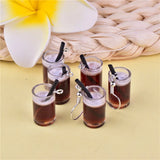 10pcs/pack Cola Glass Resin Charms for DIY Jewelry