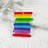 10pcs Colorful Love Peace Acrylic Charms Heart Pendant Jewelry Keychain DIY