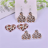 10pcs/pack Cowboy Leopard Heart Acrylic Charms for Jewelry Making DIY