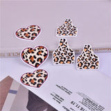 10pcs/pack Cowboy Leopard Heart Acrylic Charms for Jewelry Making DIY