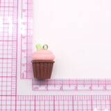 10pcs/pack 3D Strawberry Ice Cream Resin Charms Cupcake Earring Keychain DIY