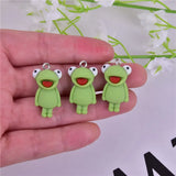 10pcs Frog Cartoon Charms for DIY Jewelry Making