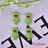 10pcs Frog Cartoon Charms for DIY Jewelry Making