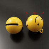 10pcs Jingle Bells Craft Charms Christmas Smile Face Phone Pet Necklace Pendant