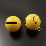 10pcs Jingle Bells Craft Charms Christmas Smile Face Phone Pet Necklace Pendant