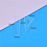 10pcs Triangle Arcylic Ruler Charms DIY Earring Keychain Jewelry Making