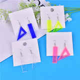 10pcs Triangle Arcylic Ruler Charms DIY Earring Keychain Jewelry Making